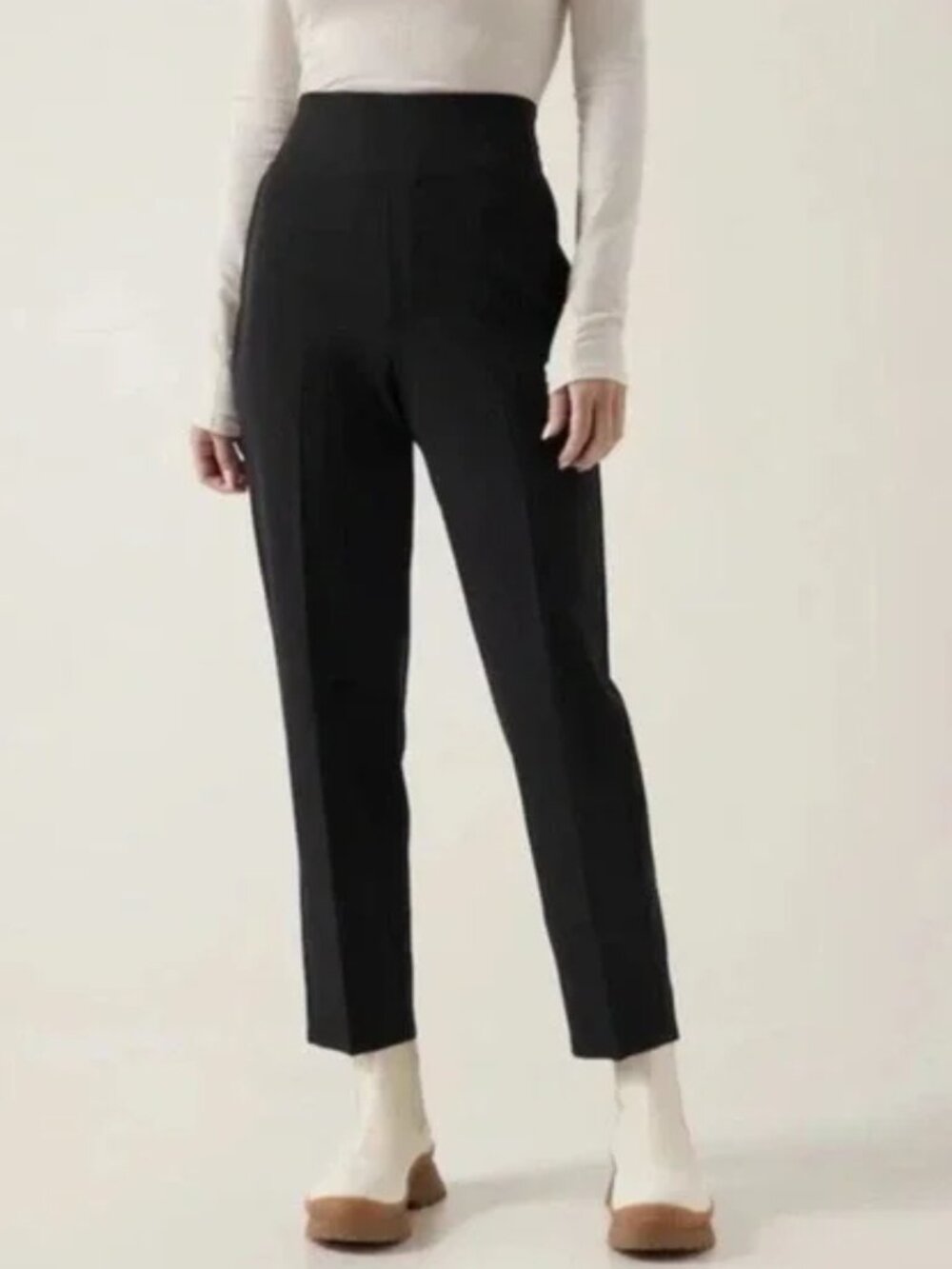 Athleta Black Endless High Rise Ankle Pants Women's Size 14 Travel Stretch